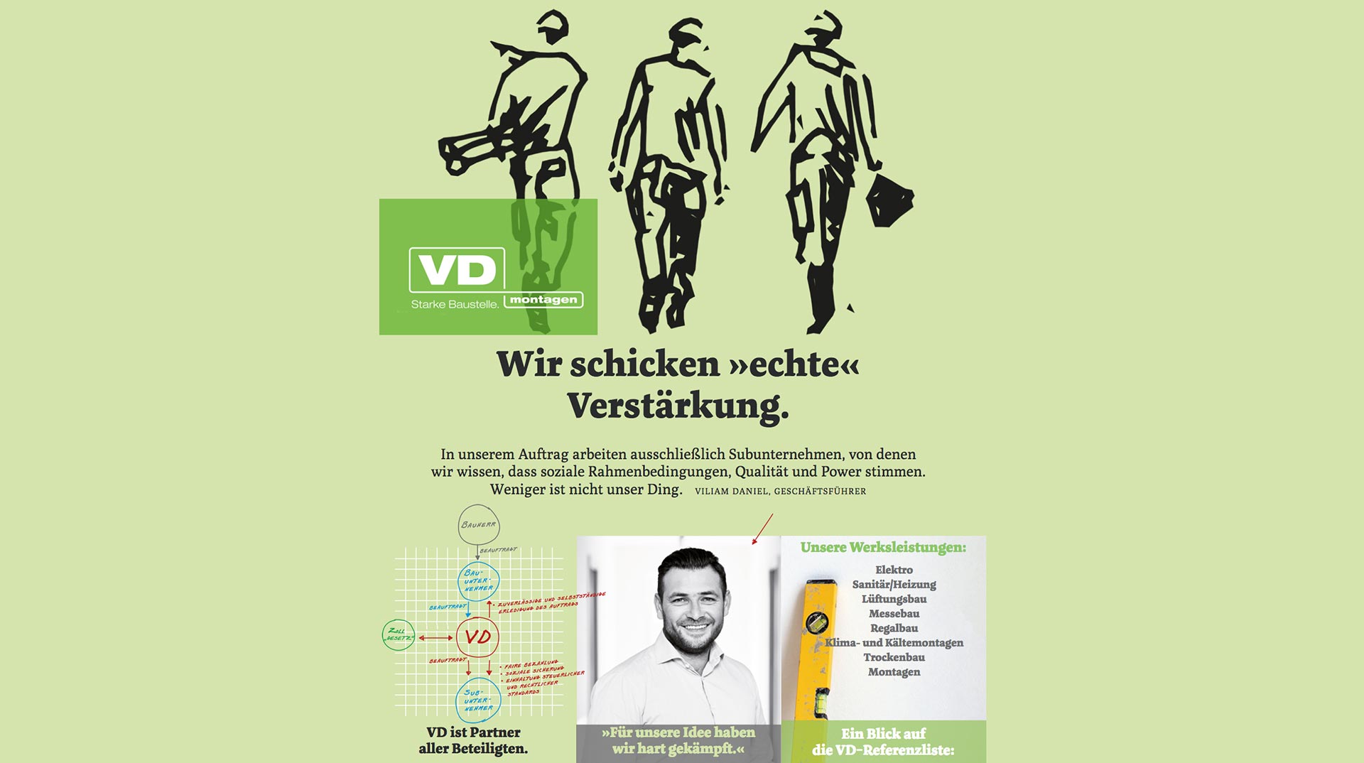 Imagefotografie für das Unternehmen VD Montagen GmbH & Co. KG in Schwabach