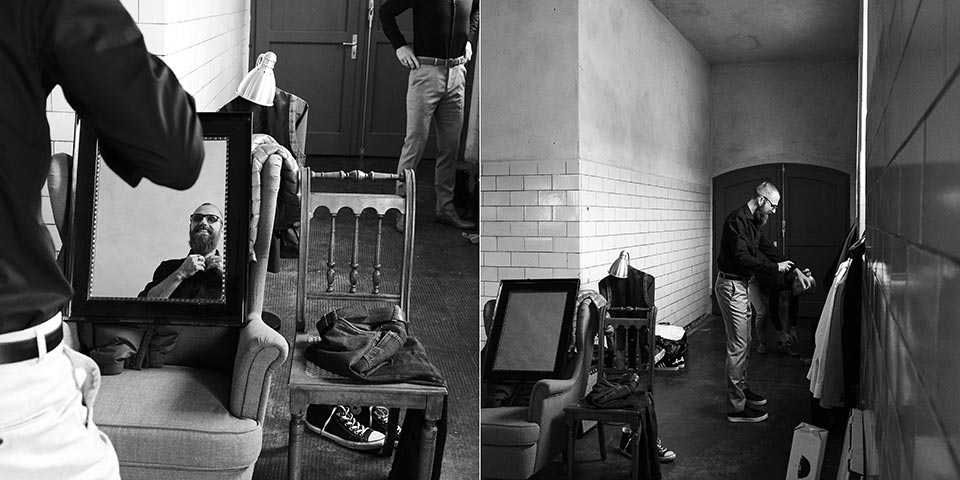 Fotograf Fürth, Musiker Portraits mit der Band Big Time - Making of, © Klaus Gruber | dolphin photography
