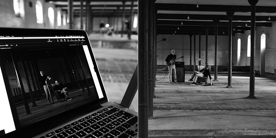 Fotograf Fürth, Musiker Portraits mit der Band Big Time - Making of, © Klaus Gruber | dolphin photography
