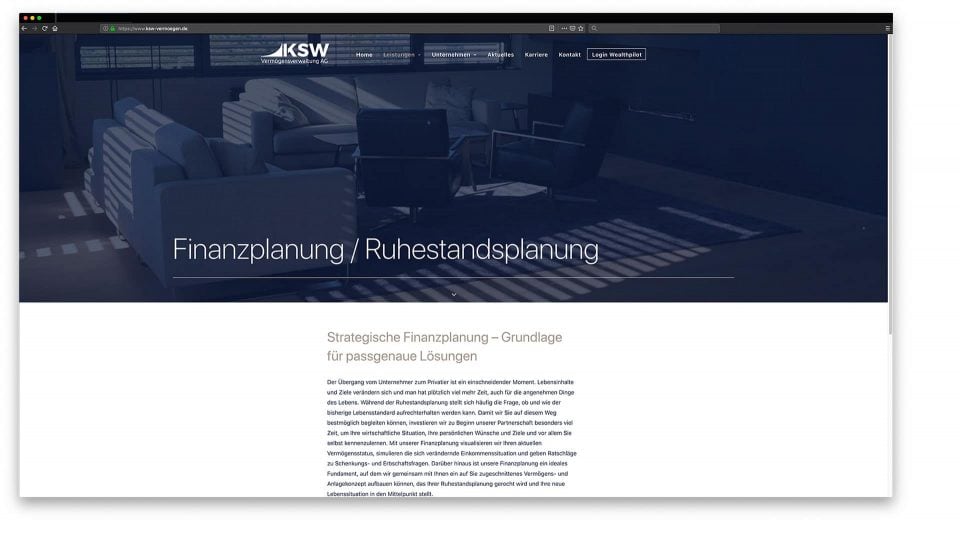 Unternehmensfotografie für KSW Vermögensverwaltung Nürnberg Fürth