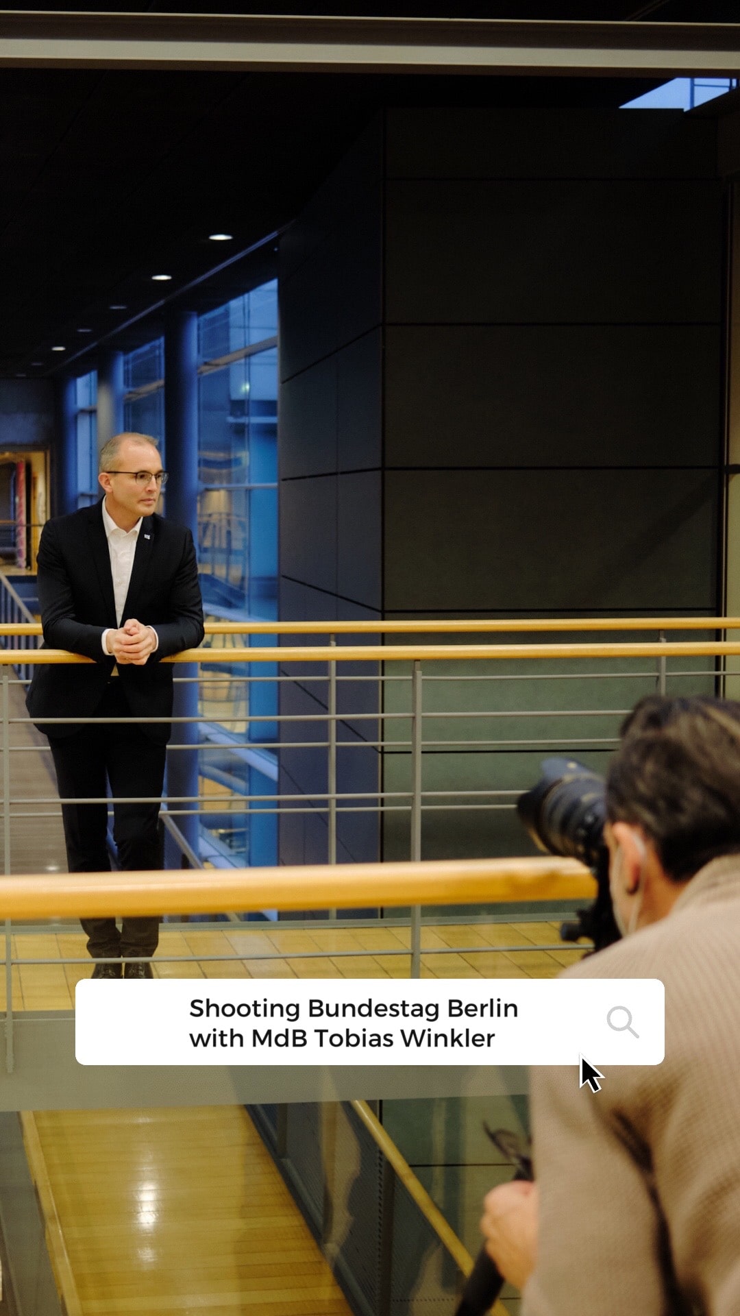 Making of mit dem Politiker Tobias Winkler in Berlin