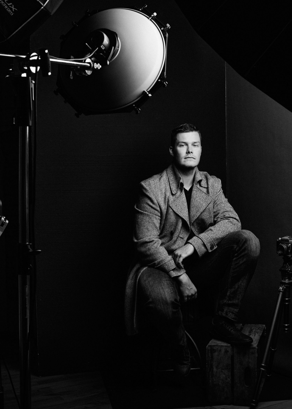 Schauspielerfotos im Studio, Männerportraits in Schwarzweiss, © Klaus Gruber | Fotograf Fürth