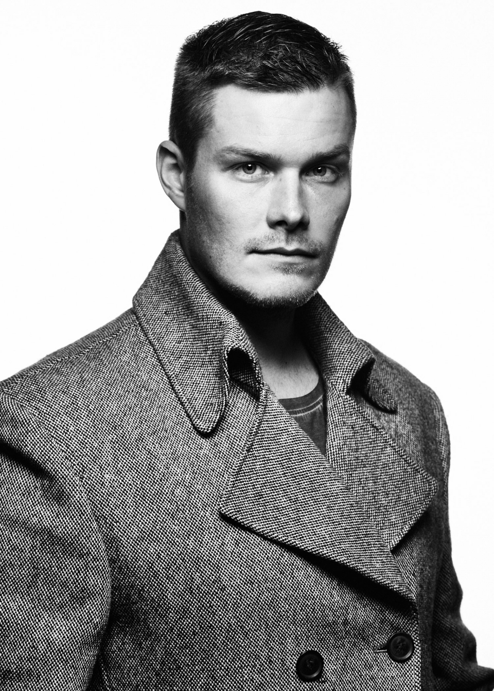 Schauspielerfotos im Studio, Männerportraits in Schwarzweiss, © Klaus Gruber | Fotograf Fürth